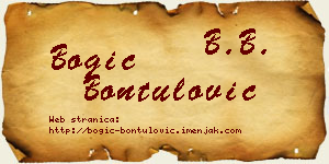 Bogić Bontulović vizit kartica